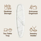 Natural Marble Vanity Tray, 16.6"x4.6", Italian Carrara White - Image 3
