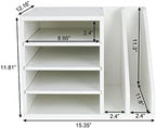 PAG-Mass Wood Desktop File Holder Organizer Mail Sorter for File Folders, Mails, Envelopes, Mailing Supplies or Magazines, White - Image 4