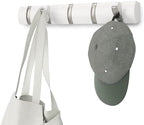 Umbra Flip Coat Rack, Wall Mounted 5-Hook Space Saving, White/Nickel by Umbra