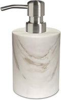 Marble Soap Dispenser, soap and Lotion Dispenser Bathroom, with Rust Proof Stainless Steel Pump Refillable for Kitchen Bathroom Countertop-Hand Lotion and Liquid Soap Dispenser-White by CAAS