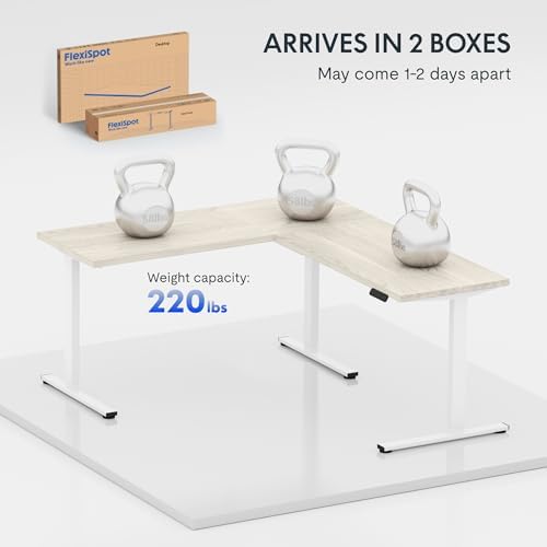 FLEXISPOT 71 x 63 Reversible L-Shaped Corner Standing Desk with Drawers - Image 4