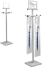 Umbrella Bag Stand, Wet Umbrella Stand with 220 Umbrellas Bags, Silver by Montex