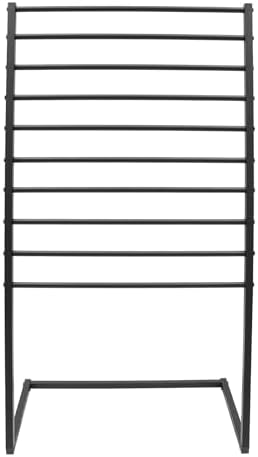 Scarf Display Stand, 10 Tier Metal Scarf Holder Organizer, Scarf Hanger Scarf Holder Scarf Organizer Belt Organizer Pants Rack Scarf Rack for Commercial Clothing Retail Store (Black, 80cm) by Venionwa