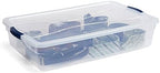 Rubbermaid Cleverstore 42 Quart Stackable Plastic Storage Container Organizer Bin with Latching Lids for Garage, Closet, and Classroom, Clear, 4 Pack - Image 5