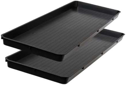 Gardener's Supply Company Large Plant Tray (2 Pack) | Multi-use Durable Tray for Indoor & Outdoor Plants, Seed Starting & Potted Succulents, Flowers | ​46-1/2"L x 15-1/2"W x 2" Deep by GardenersSupplyCompany