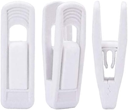 Velvet Hangers Clips, Pants Hangers Velvet Clips(60pc, White) by Trgowaul
