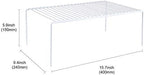 Redrubbit Large (15.7 x 9.4 Inch) Cabinet Storage Shelf Rack, Set of 6, Rustproof, Minimalist, White, Metal Steel, 6 Shelves, Kitchen, Bathroom, Bedroom, Freestanding, No Assembly Required - Image 3
