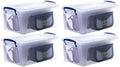 Superio 11 Quart Clear Plastic Storage Boxes with Lids, Stackable Organizer Containers, BPA-Free Storage Bins for Home, Office, School & Dorm, 4 Pack by Superio