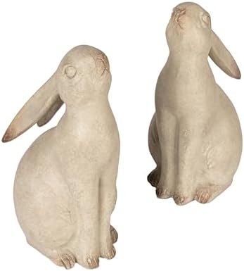 Creative Co-Op Decorative Resin Rabbit Bookends, Grey by Unknown