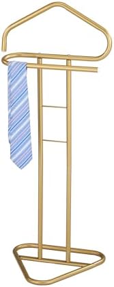 KB Designs - Metal Suit Tie Valet Stand Rack, Clothing Organizer, Gold by KB+Designs