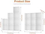 HOMIDEC Closet Organizers and Storage, 9 Cube Storage Organizer, White - Image 3