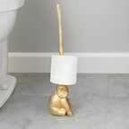 Elephant Toilet Paper Holder 16'' Cast Iron Paper Towel Holder Funny Toilet Paper Holder for The Floor or Counter in The Kitchen or Bathroom Bronze Rustic,Elephant - Image 4