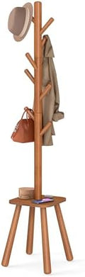 VASAGLE Coat Rack Freestanding, 8 Hooks, Storage Shelf, 69.2 Inch Tall by VASAGLEbySONGMICSHOME