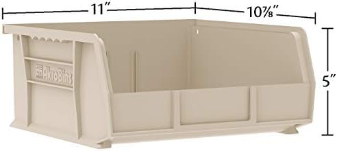 Akro-Mils 30235 AkroBins Plastic Storage Bins, 11"x11"x5", Clear, 6-Pack - Image 2