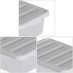 2 Pack Storage Bins with Lids, Stackable Plastic Containers, 14 Qt - Image 3