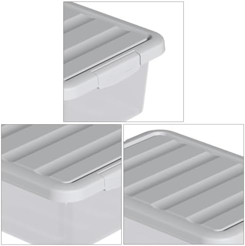 2 Pack Storage Bins with Lids, Stackable Plastic Containers, 14 Qt - Image 3