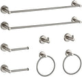 BGL Bathroom Hardware Set Brushed Nickel Bathroom Accessory Set Towel Bar 8 Pieces by BGL