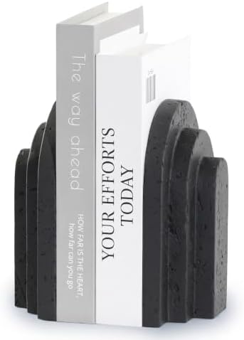 Decorative Bookends for Shelves, Heavy Duty Resin Book Stoppers for Books by AdornMyHomeEnjoyMyLife