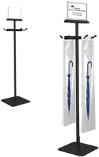 Umbrella Bag Stand, Wet Umbrella Stand with 220 Umbrellas Bags, Black by Montex