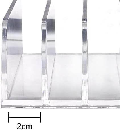 6Pack Acrylic Mail Organizer for Desktop, 5 Slot Clear Mail Sorter - Image 3