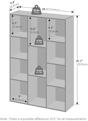 Furinno Reed Closet Organizers and Storage, 11-Cube Closet Organizer, Open Shelf Closet Storage, for Wardrobe, Bedroom, Living Room, Blackwood - Image 2