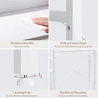 Housolution 7 Tier Over the Toilet Storage with 2 Drawers, White - Image 6