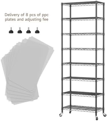 Golpart 8Tier Adjustable Storage Shelves Metal Wire Shelving Standing Shelf - Image 4