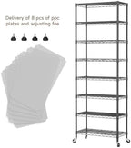 Golpart 8Tier Adjustable Storage Shelves Metal Wire Shelving Standing Shelf - Image 4