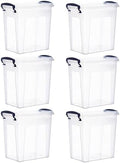 Superio 2.5 Quart Clear Plastic Storage Boxes with Lids, Stackable Organizer Containers, BPA-Free Storage Bins for Home, Office, School & Dorm, 6 Pack by Superio
