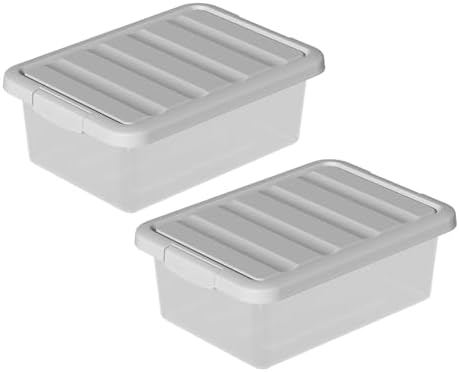 2-Pack Medium Storage Bins with Lids, 14 Quart Stackable Box - Image 7
