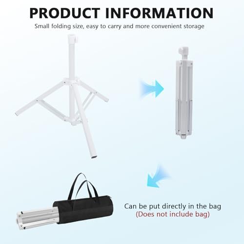 Beach Umbrella Stand Base,Portable Foldable Sun Umbrella Stand White Triangular Iron Support Base for Patio Beach Garden Camping Fishing Outdoor Sunshade Stand - Image 3