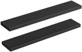 HOOBRO Floating Shelves for Wall, Wall Mounted Shelf Set of 2, 47.2" Hanging Shelf with Invisible Brackets, for Wall Decor Storage in Bathroom Bedroom Kitchen Living Room Office, Black BK120BJP201 by HOOBRO