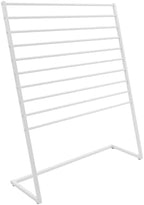 Xuthusman Multi-Size Scarf Display Stand, Metal Scarf Holder Organizer, Freestanding Scarf Rack for Commercial Clothing Retail Store Towel Rack Ties Belt Pants Hanging Rack (White, 120CM) - Image 5