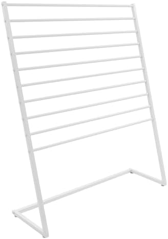 Xuthusman Multi-Size Scarf Display Stand, Metal Scarf Holder Organizer, Freestanding Scarf Rack for Commercial Clothing Retail Store Towel Rack Ties Belt Pants Hanging Rack (White, 120CM) - Image 5