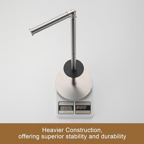 BGL Freestanding Toilet Paper Holder, Tissue Holder On Floor with Reserve Storage Paper Rolls, Roll Paper Holder Standing On Floor (Brushed Nickel) - Image 7