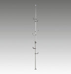 PRINCE HANGER Vertical One-Touch Pole Coat Rack — 6 Independent Rotating Hooks (Silver) - Image 3