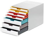 Durable, Varicolor Drawer Organizer, 7 Color Coded Drawers, White by DURABLEOfficeProducts