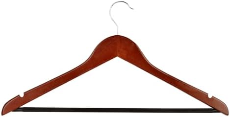 Honey-Can-Do No Slip Wooden Coat Hangers, Cherry Wood, 24-Pack by Honey-Can-Do