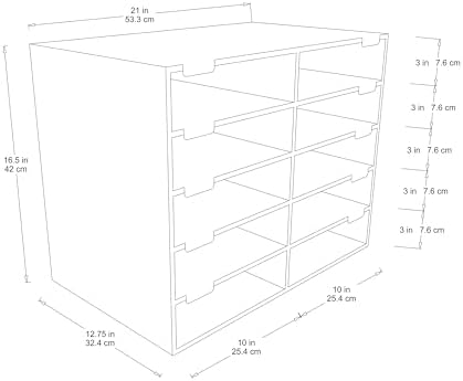 Classroom Keepers Sturdy Cardboard Mailbox, 10-Slot, Blue, 16-5/8"H x 21" W x 12-7/8"D, 1 Unit - Image 3