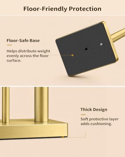 YUMORE Toilet Paper Holder with Storage & Weighted Base, Brushed Gold - Image 4