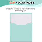 Fuutreo Magnetic Wall File Holder,6pcs,Aqua Green,Vertical-large - Image 3