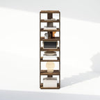Furinno Turn-N-Tube Corner Shelf, 8-Tier Display Rack, Vertical Corner Storage Rack, Space Saving Organization and Storage, Entryway, Living Room, Closet, Amber Pine - Image 5
