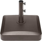 Best Choice Products 55lb Fillable Umbrella Base Stand, Plastic Patio Umbrella Stand with Pole Holder, Adjustment Knob for Outdoor, Lawn, Deck, Asscher Design - Brown by BestChoiceProducts