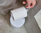 Joseph Joseph EasyStore Toilet Paper Holder Stand, Concealed Storage, Holds 3 Spare Rolls, Gloss White - Image 6