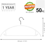 MIZGI Velvet Hangers 50 Pack, Patented Rounded Shoulder Sweater Hangers - Image 2