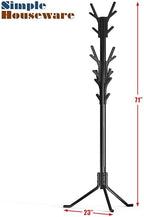 Simple Houseware Standing Coat/Hat Hanger Tree Shaped Rack, 18 Hooks, Black - Image 6