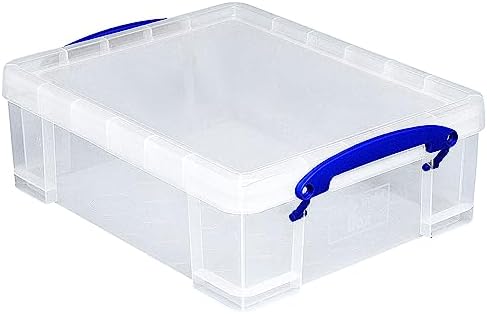 Really Useful Box 2 Pack Storage Bins, Clear Plastic Stackable Organizing Totes, 8.1 Liter - Image 2
