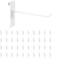 40Pcs 6" Gridwall Display Hooks Assortment Set, White Metal Grid Wall Panel Hanging Display Hook for Garage Shop Retail Storage, Wire Diameter 5mm/ 0.2” by Yauhar