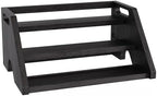 Bamboo Spice Rack Organizer -3-Tier Spice Rack for Countertop,Cabinet Spice Rack Organizer for 18 Spice Jars(4oz)，Step Shelf(black) - Image 7