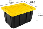 Sterilite Industrial Storage Tote with Lids for Garage, 27 Gallon, 8-Pack - Image 2